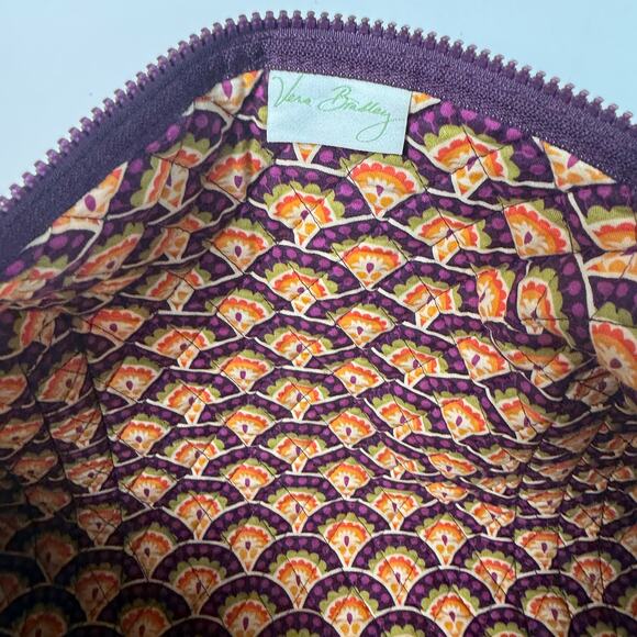 Vera Bradley Small Duffel Plum Crazy with ID Coin Purse - Picture 11 of 14